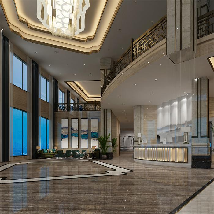 豪華酒店燈飾_大堂藝術燈廠家定制效果圖【孫氏照明】